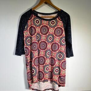 Honey and Lace Pink Graphic Raglan Tee